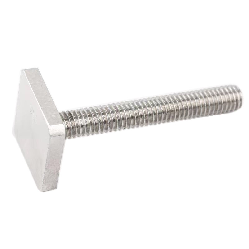 Customized Stainless Steel 302 304 316 A2-40 A2-70 Fully Threaded Stepless Galvanized Flat Square Headed Bolt For Square Slots