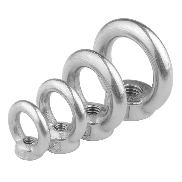 High Strength Customized No Standard M6 M8 M10 M12 Metric Inch Stainless Steel Carbon Steel Lifting Ring Nut Eye Nuts for Heavy Industry