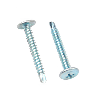 Furniture Carbon Steel Blue-white Zinc Plated Cross Recess Phillips Pan Head Self Drilling Screws for Building Renovation Wood Metal Sheet