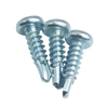 Carbon Steel Blue-white Zinc Plated Furniture Phillips Cross Recess Round Head Self Drilling Screws for Building Renovation Metal Sheet