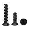 Carbon Steel Black Oxide Flat Countersunk Head Flat-tailed Phillips Cross Recess Tail Cutting Self Tapping Screws For Plastics Wood Metal Sheet