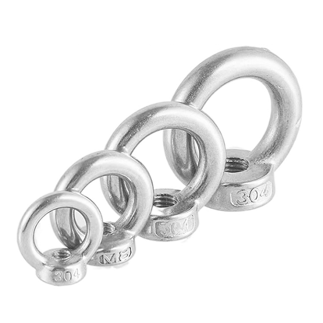 High Strength Customized No Standard M6 M8 M10 M12 Metric Inch Stainless Steel Carbon Steel Ring Nut Eye Nuts for Heavy Industry