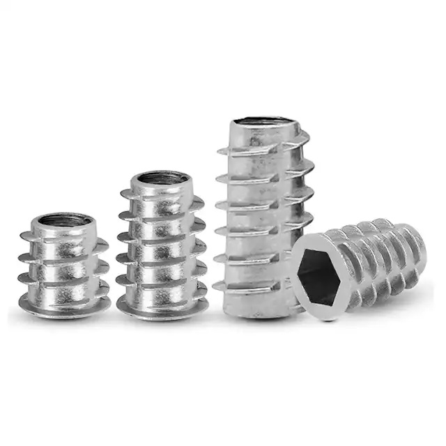 Zinc Plated Carbon Steel Galvanized M4 M5 M6 M8 M10 Furniture Hex Socket Stainless Steel Tapping Thread Insert Furniture Cam Nut