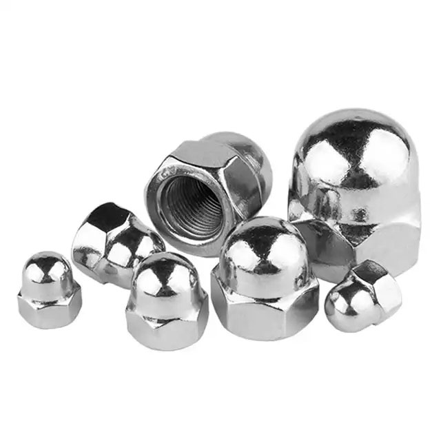 M4 A Complete Range of Specifications Customized Nickel Plated Zinc Plated Carbon 304 316 Stainless Steel Hex Domed Hat Cap Nut