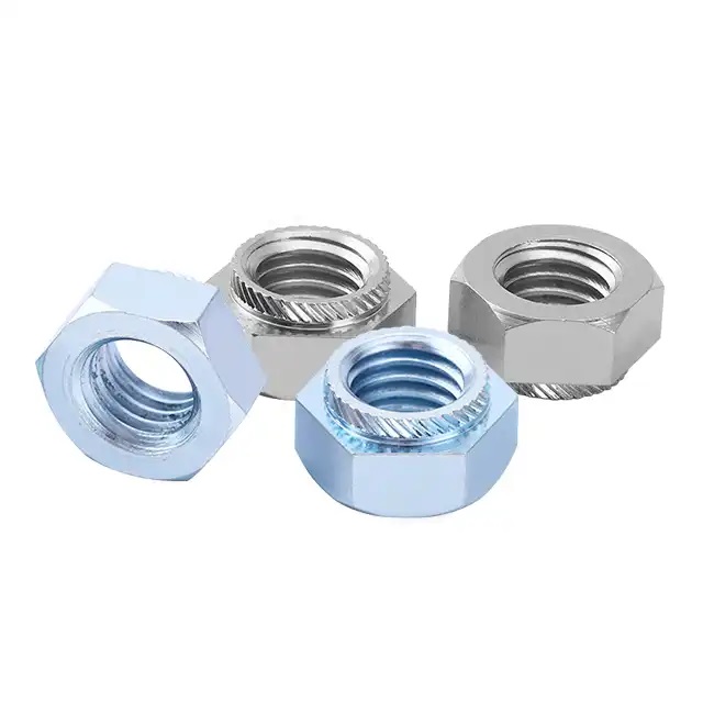 M3 Plain Rivet Hex Insert Stainless Steel Carbon Steel Zinc Plated Metal Lock Press Self Clinching Plate Twill Knurled Kalei Nut