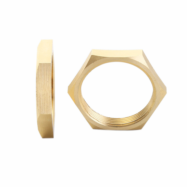 Brass Hex Thin Nut Automotive Lighting Pipe Nuts