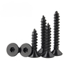 Black Oxide carbon steel self tapping Hexagonal socket flat countersunk head wood screw self drilling drywall Furniture screws