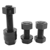 Carbon Steel Black Oxide Fully Threaded Round Neck Oval Head Bolts For Ball Mill Machinery Elliptical Head Bolts for Liner Plate