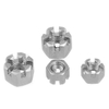 Zinc Plated Carbon Steel Stainless Steel Customized Size Metric Inch Lock Hex Slotted Nut Castle Nuts Crown Nut for Axle Fixing