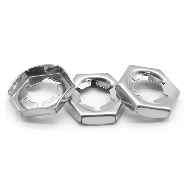 Manufacture GB805 Custom Size M2 M3 M4 M5 M6 M8 DIN7967 Plain Carbon Steel Zinc Plated Stainless Steel Self-locking Counter Nut