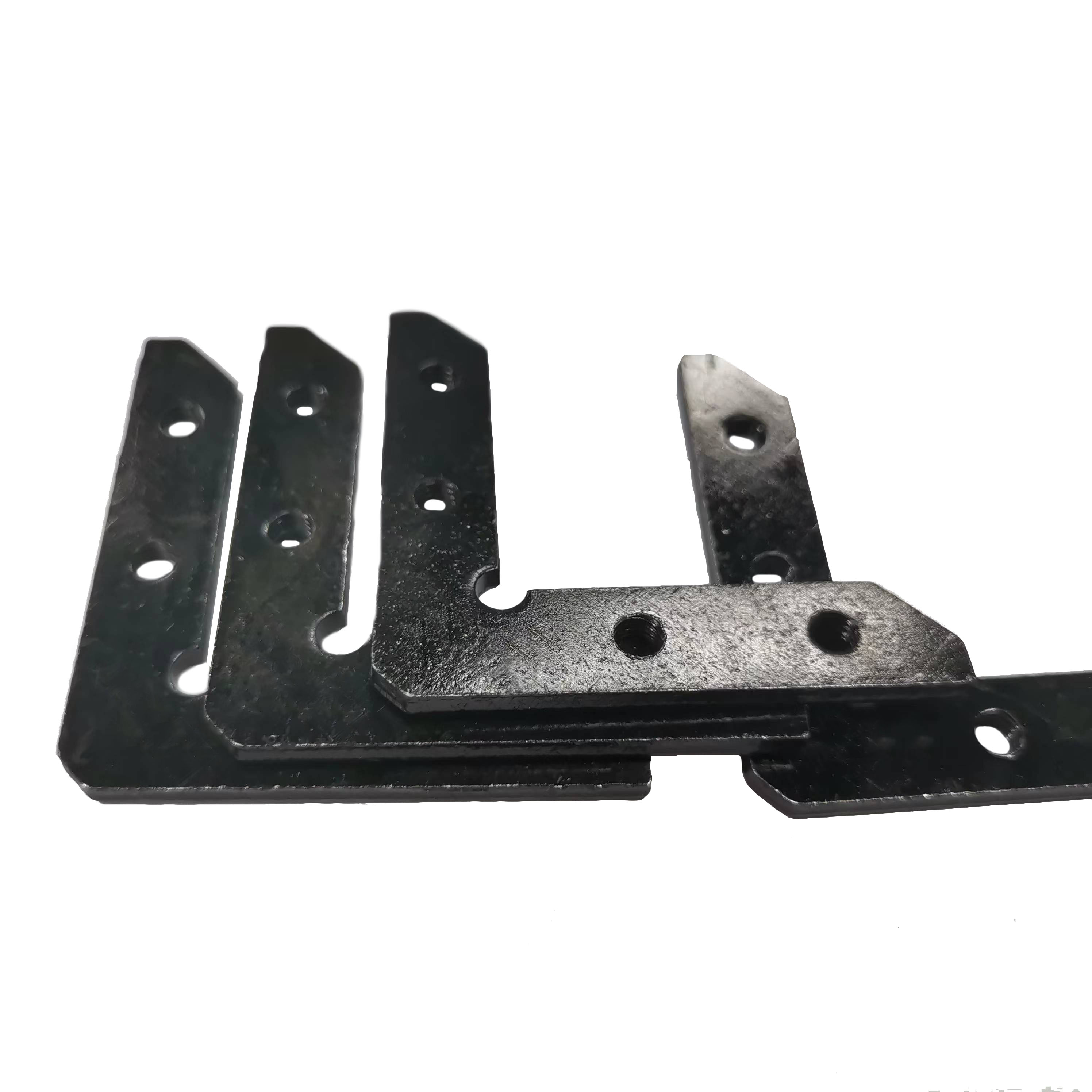 Black Door Frame Corner Code Photo Frame Assemble Accessories 4-hole L-shaped Bracket Repair Plat Carbon Steel Wood Connector