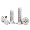 M3.5 Stainless Steel 304 Flat Countersunk Head Phillips Cross Recess Flat Tail Cutting Self Tapping Screws For Plastics Asbestos Wood