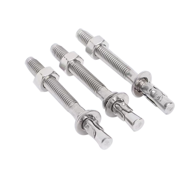 JB/ZQ 4763 Stainless Steel 304 Galvanized External Thread Screw Type Tunnel Concrete Wedge Expansion Anchors With Nut And Washer