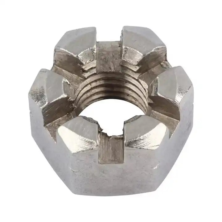M3 M5.5 Zinc Plated Carbon Steel Stainless Steel Customized Size Metric Inch Castle Crown Nut Six-jawed Nut Lock Hex Slotted Nut