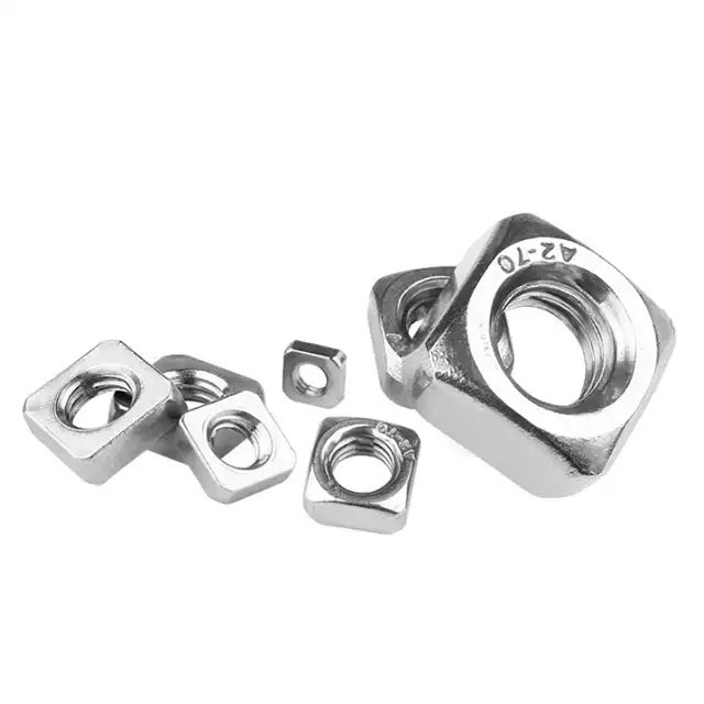M6 Galvanized High Strength Passivated Stainless Steel Carbon Steel Rectangular Nuts Insert Self Locking Square Nut for Bolt Rod