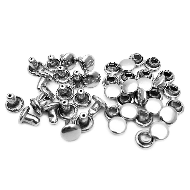 Stainless Steel Brass Double Cap Metal Chicago Screw Jeans Rivet for Denim Shoes Bag Cloth Leather Bag Accessories Button Rivet