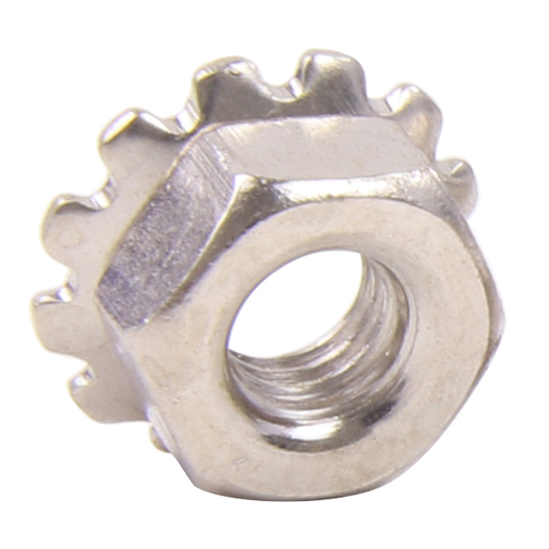 Stainless Steel Polished Custom 1/4 Inch 10mm M8 M6 anti-slip K-lock Round Hex K Lock Nut K-nut Knuts Nuts