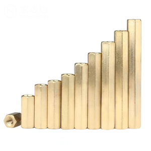 M2 Manufacture Custom Length Stainless Steel Pure Copper Brass PCB Cylinder Hex Standoffs Male Female Thread Spacer for Circuit Board