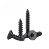 Black Oxide carbon steel self tapping Hexagonal socket flat countersunk head wood screw self drilling drywall Furniture screws