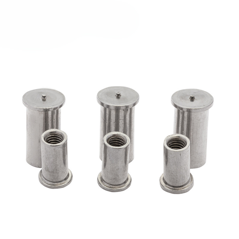 Factory M2 M3 M4 M5 M6 M7 M8 M9 M10 Threaded Female Capacitor Discharge Stainless Steel 304 Spot Welding Stud for Metal Sheet