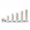 Steel Nickel-plated Flat-tailed Phillips Cross Recess Round Head Tail Cutting Self Tapping Screws For Plastics Asbestos Wood Products Metal Sheet