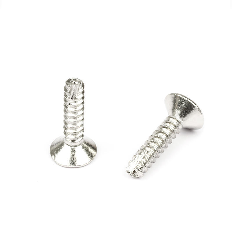 Carbon Steel Zinc Plated Flat Countersunk Head Flat-tailed Phillips Cross Recess Tail Cutting Self Tapping Screws For Plastics Wood Metal Sheet Toy