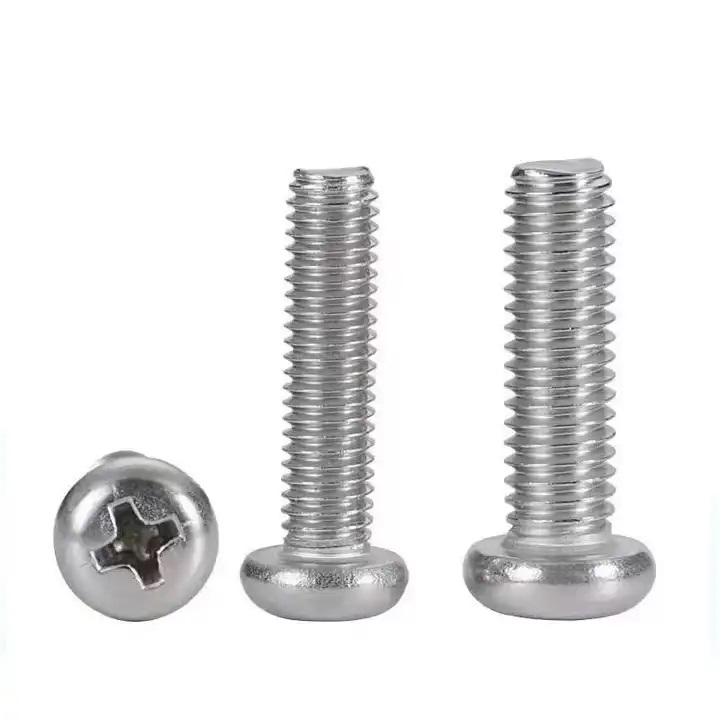 M3 M4 M5 M6 M8 M10 Stainless Steel Carbon Steel Tornillo Round Flat Hex Truss Hex Cross Head Machine Screw for Industry Machine