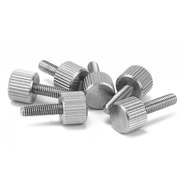 Customized Vertical Knurled Cylindrical Manifold Head Metric Inch Stainless Steel Carbon Steel Thumb Screw Hand Screws for Metal Sheet