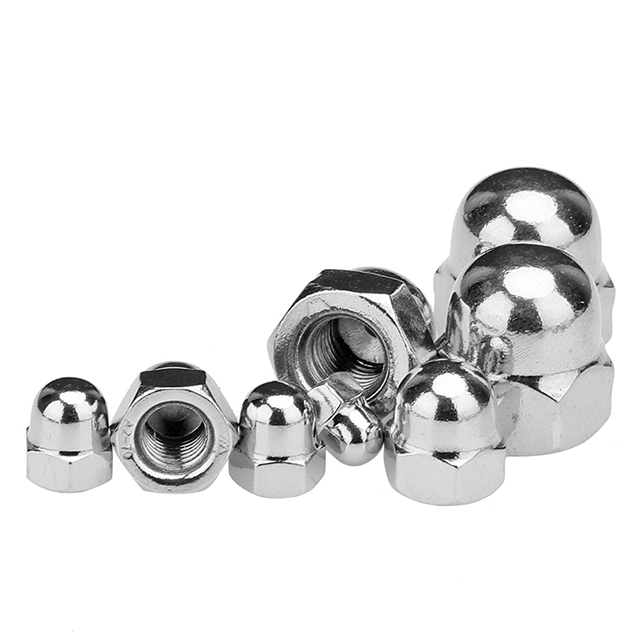 A Complete Range of Specifications Customized Blind Nut M6 M8 M12 Zinc Plated Carbon 304 316 Stainless Steel Hex Domed Hat Lid Nuts