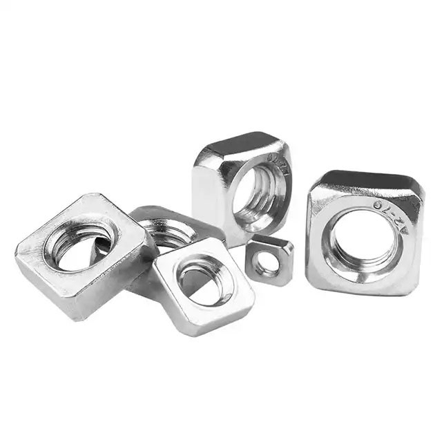 M6 Galvanized High Strength Passivated Stainless Steel Carbon Steel Rectangular Nuts Insert Self Locking Square Nut for Bolt Rod