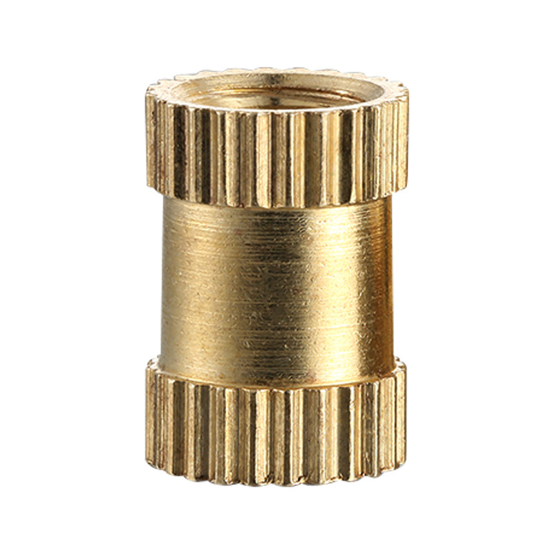 A Grade Polished 4.8 Strength Grade Hot Melt Vertical Knurled Injection Molded Brass Insert Nut For Plastic Housing (4)