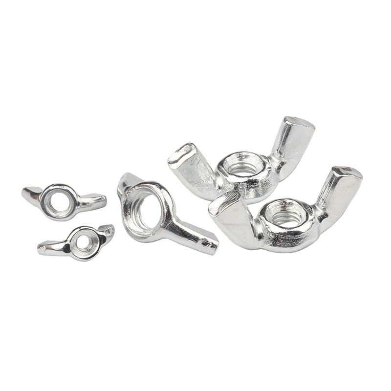 Customized zinc plated round high strength 304 stainless steel carbon steel galvanized butterfly wing nut for bolt