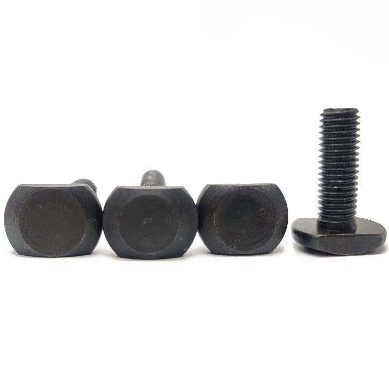 GB37 Customizable Carbon Steel Zinc-coated Fully Threaded Surface Blackening Treatment T-head Bolts for Solar T-Slot Mounting