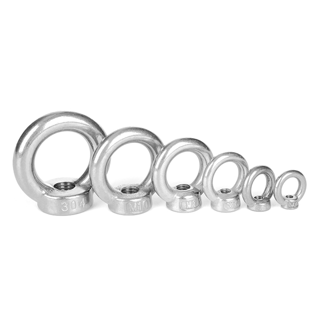 High Strength Customized No Standard M6 M8 M10 M12 Metric Inch Stainless Steel Carbon Steel Lifting Ring Nut Eye Nuts for Heavy Industry