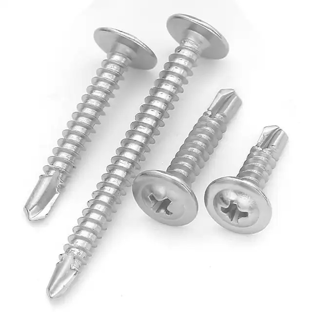 M3 Zinc Plated Carbon Steel Self Tapping Truss Flat Round Washer Head Self Drilling Drywall Screw Wood Chipboard Screw for Roof