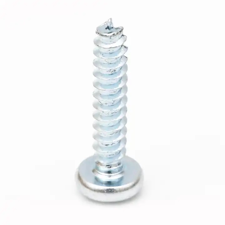 Carbon Steel Blue-white Zinc Plated Phillips Cross Recess Round Head Tail Cutting Self Tapping Screw For Plastic Asbesto Product