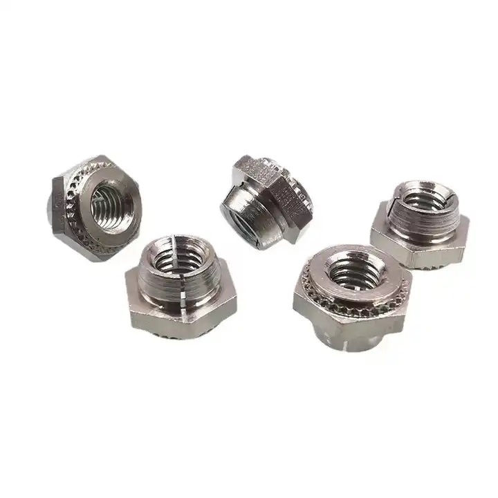 Factory Direct Sales M2 M2.5 Stainless Steel Self-locking Pressure Riveting Nut Hex Rivet Lock Screw Nuts for Sheet Metal Panel