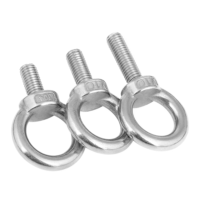 Customized M6 M8 M10 M12 M14 M3 Metric Inch Stainless Steel 304 Carbon Steel Ring Nut Screw Eye Nuts Screws for Heavy Industry