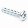 Carbon Steel Blue-white Zinc Plated Phillips Cross Recess Round Head Tail Cutting Self Tapping Screw For Plastic Asbesto Product Wood Metal Sheet