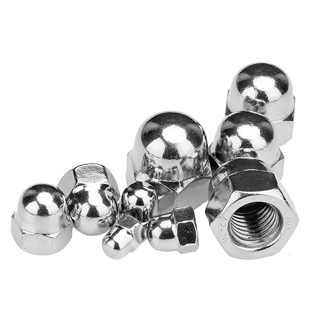 A Complete Range of Specifications Customized Blind Nut M6 M8 M12 Zinc Plated Carbon 304 316 Stainless Steel Hex Domed Hat Lid Nuts