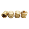 M3 M4 M5 M6 M8 Strength Grade 4 Single Pass Blind Hole Yellow Vertical Knurled Injection Molded Brass Insert Nuts For Plastic