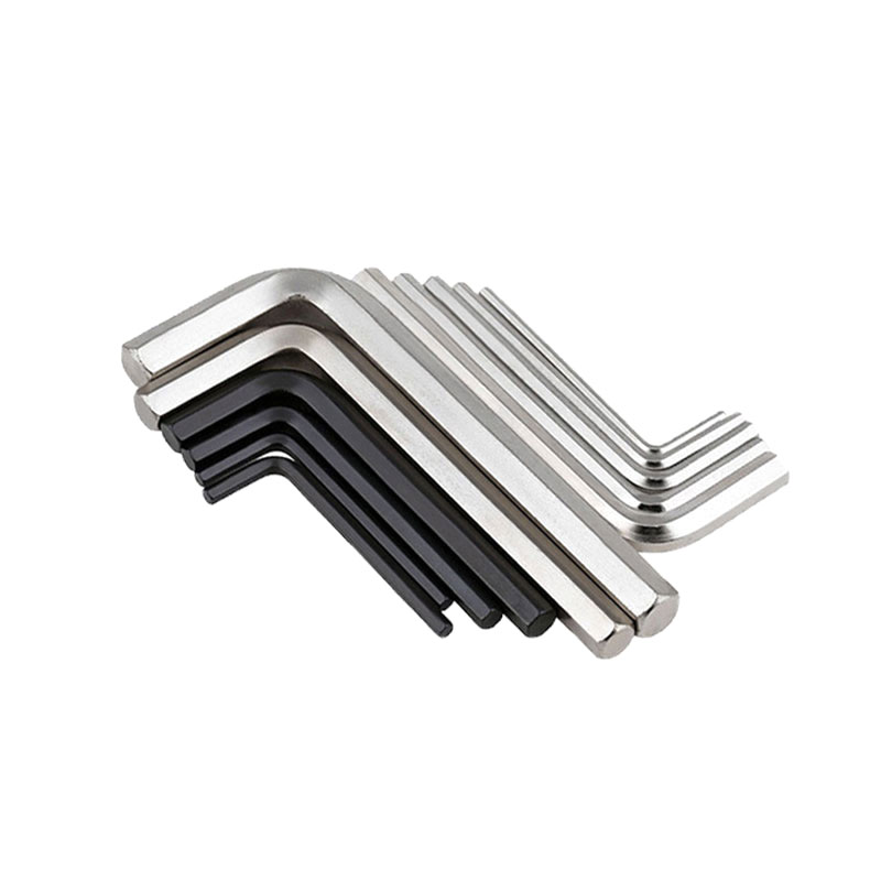 Stainless 45# 70# S2 High Strength Alloy Steel L Shape Screwdriver Hexagonal Figure-of-7 Wrench Long Arm Hex Key With Flat End