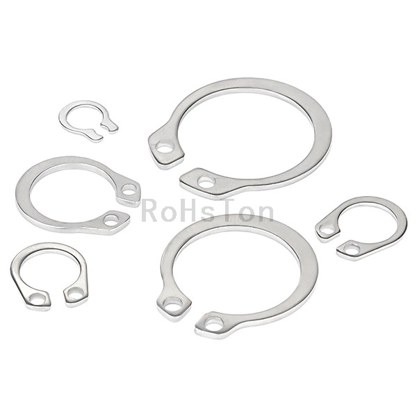 External Shaft Circlip DIN471 GB894 Black Oxide 65Mn Spring Steel C-type Retaining Ring Stainless Steel Elastic Snap Ring For Tractor Harvester Automotive
