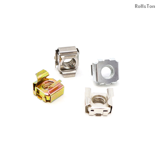 Zinc Plated Carbon Steel Square Shape Clamping Floating Captive Clip Nut Stainless Steel Cage Nut For Chassis Cabinet