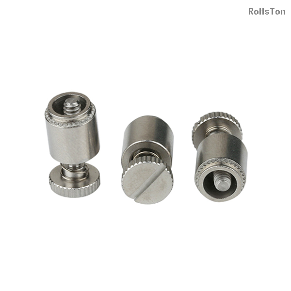 PFS2 Nickel Plated Carbon Steel Knurled Knob Slot Drive Spring Loaded Captive Panel Thumb Screw