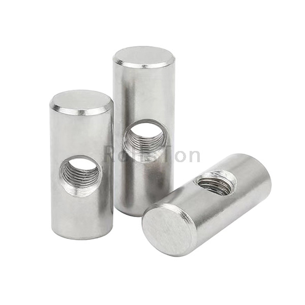 Cylindrical Nut Plain Stainless Steel 304 Insert Dowel Nut Barrel Nut For Furniture