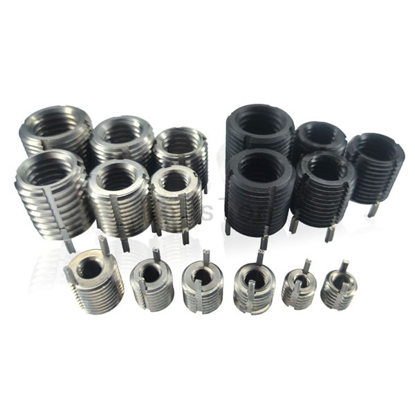 Stainless Steel 303Cu Keensert Zinc Plated Self Locking Threaded Insert Black Oxide Carbon Steel Key Locking Thread Insert for Thread Repair