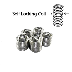 ASME/ANSI B 18.29.1 UNC UNF GB24425.3 Self Locking Helicoil Thread Repair Insert Stainless Steel 304 316 Locking Heli-coil Helical Wire Thread Inserts