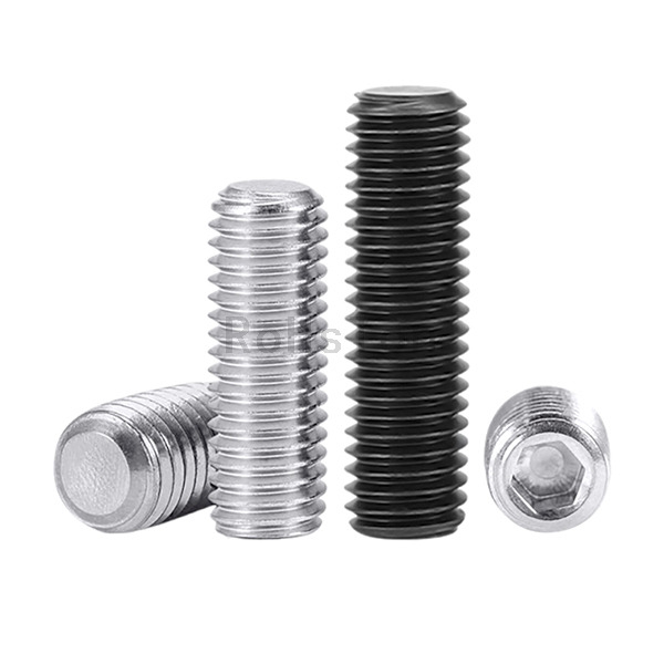 Stainless Steel 304 Spring-loaded Plunger Concave Ball Taper Cylindrical Flat End Set Screw Hex Drive Balck Oxide Carbon Steel Point Grub Set Screw