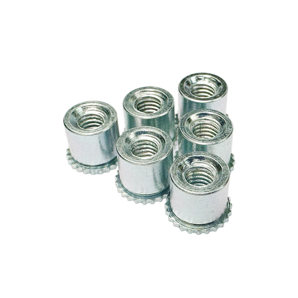 BDSOS Plain Stainless Steel Blind Serrated Knurled Head Threaded Self Clinching Standoff For Sheet Metal